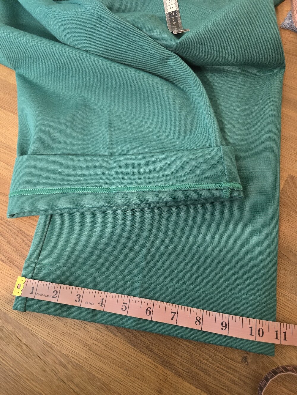 Maeve Colette Knit High-Rise Wide-Leg Cropped Pants Green Size 29 - Picture 13 of 14